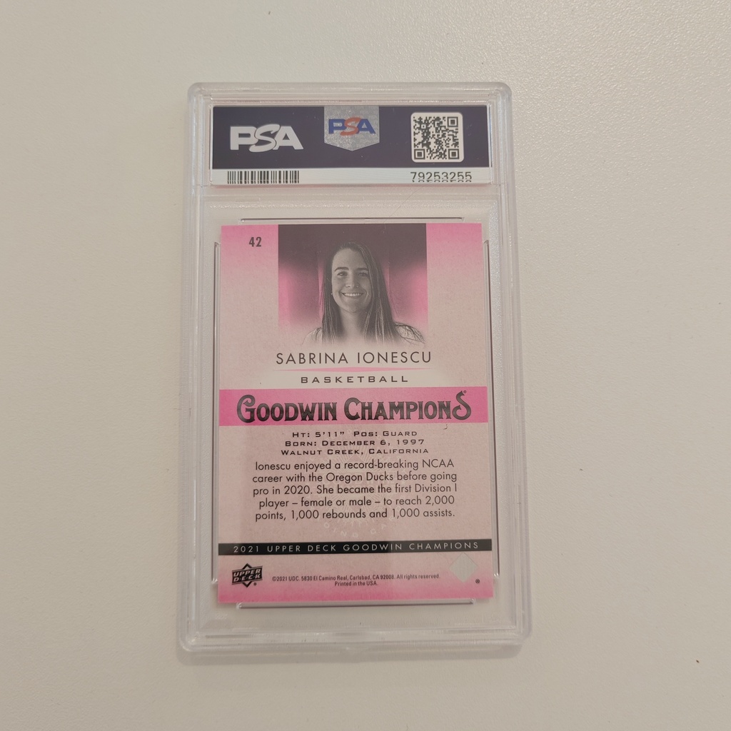 Upper Deck Goodwin Champs Sabrina Ionescu PSA 10