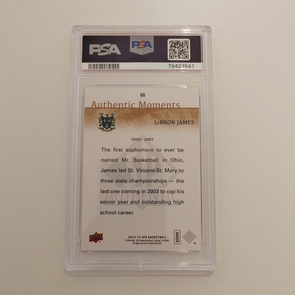SP Authentic LeBron James PSA 10