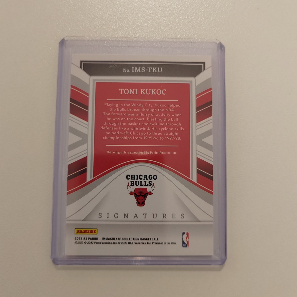 Panini Immaculate Signatures Toni Kukoc