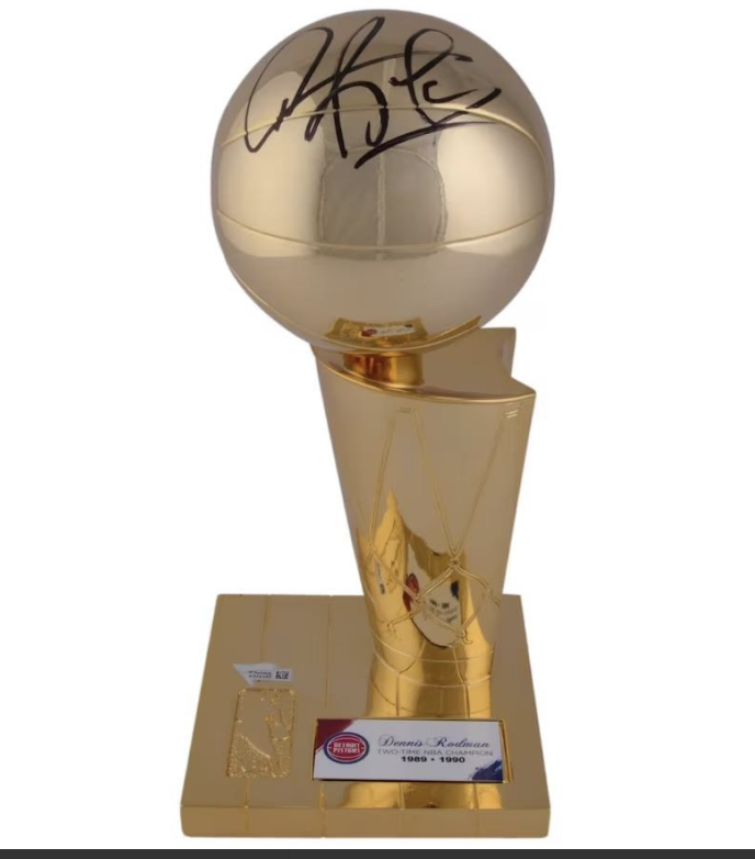 Fanatics Trophée Larry O'Brien Signé Dennis Rodman
