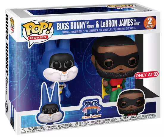 Funko Pop Space Jam Bugs Bunny as Batman & LeBron James as Robin