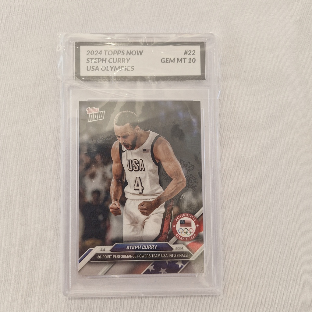 Topps Now Steph Curry USA Olympics 22 Grad 10