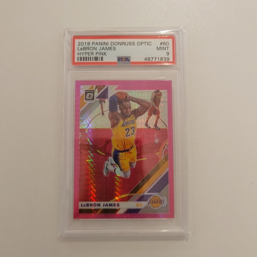 Panini Donruss Optic LeBron James Hyper Pink PSA 9