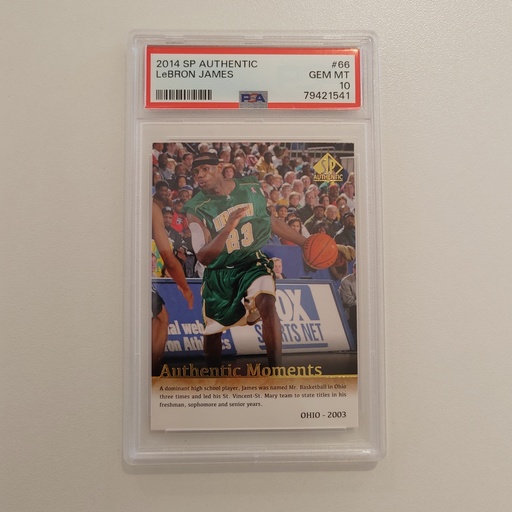 SP Authentic LeBron James PSA 10