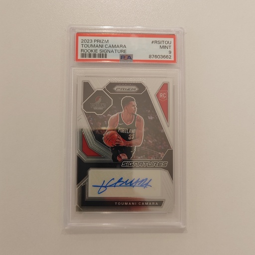 Panini Prizm Toumani Camara Rookie Signature PSA 9