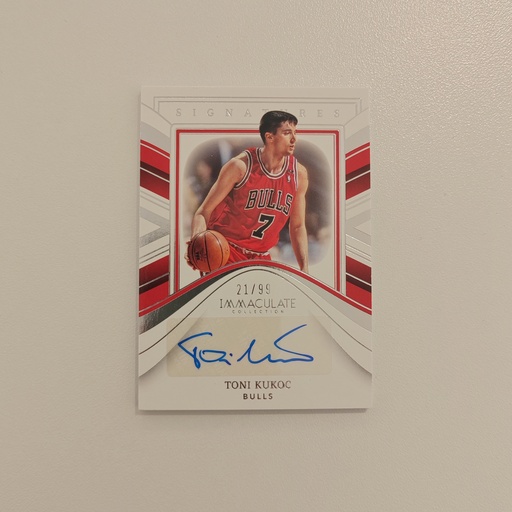 Panini Immaculate Signatures Toni Kukoc 21/99