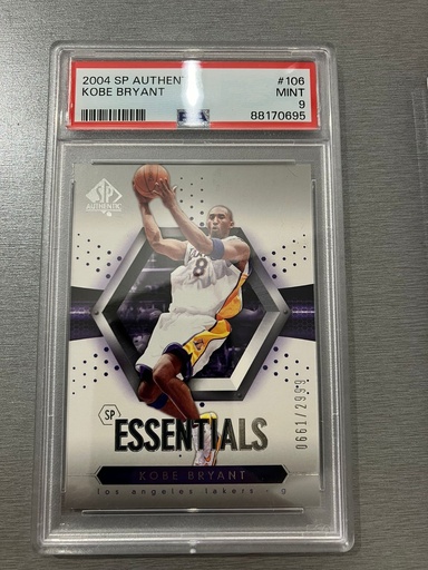 SP AUTHENTIC Kobe Bryant Grad 9 #106